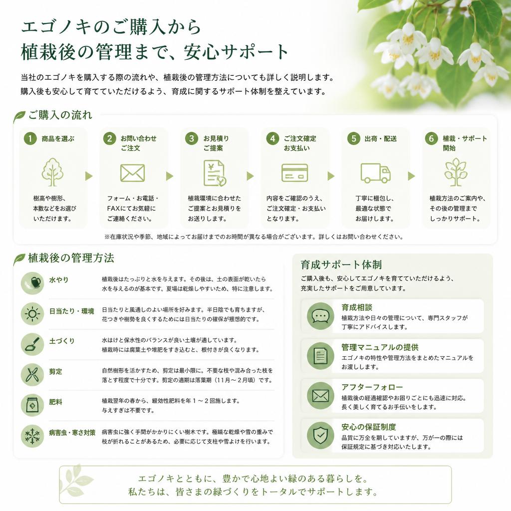 ご購入の流れと安心サポート