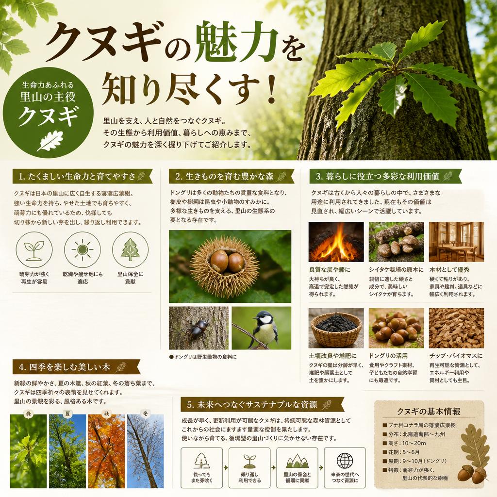 クヌギの魅力を知り尽くす！