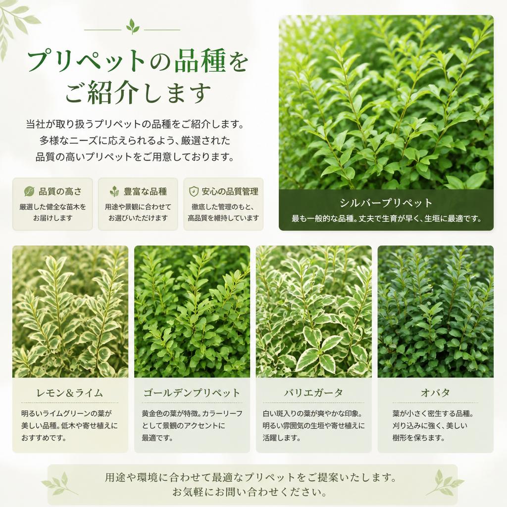 弊社のプリペット商品