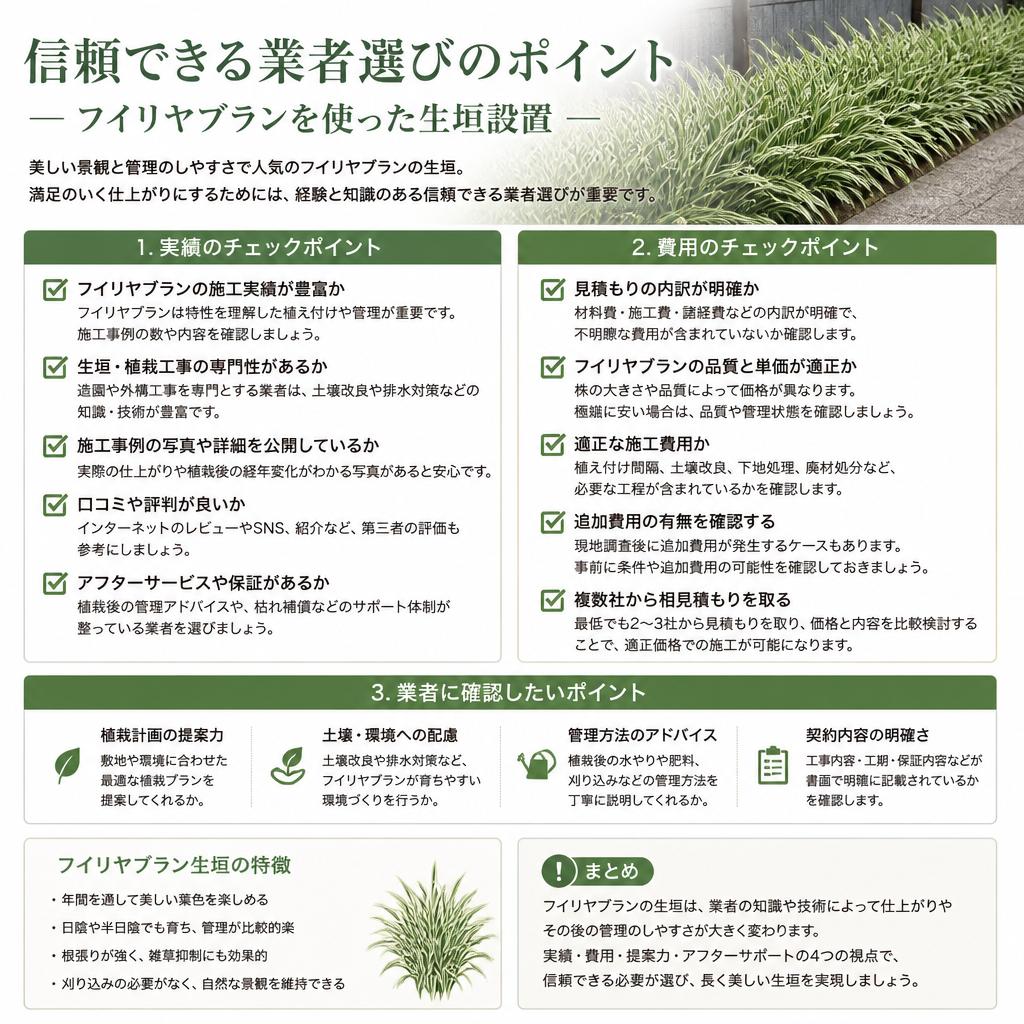 業者選びのポイント