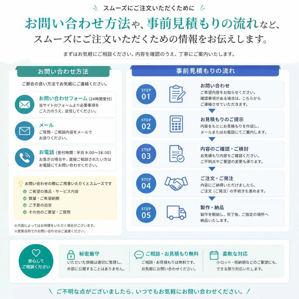まずはお気軽にお問い合わせを！