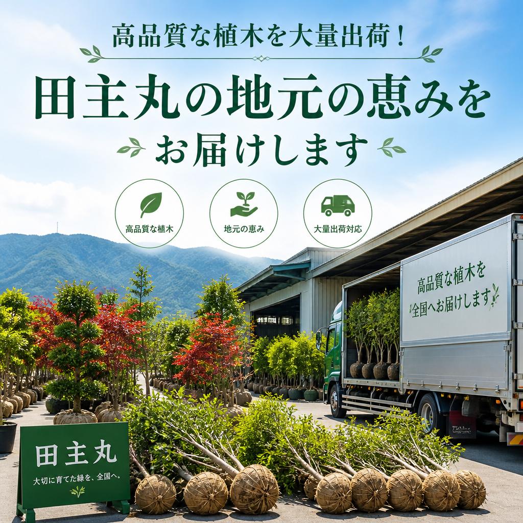 高品質な植木を大量出荷！田主丸の地元の恵みをお届けします
