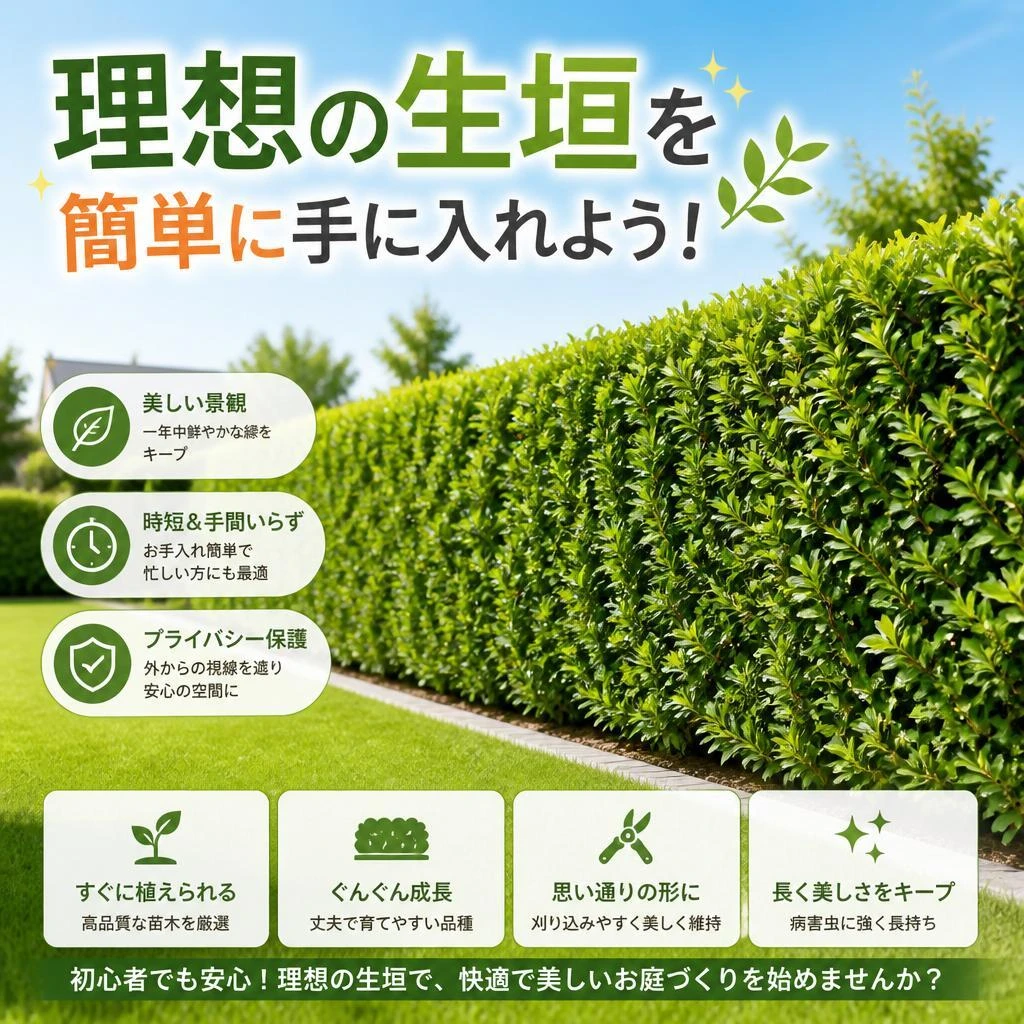 理想の生垣を簡単に手に入れよう！