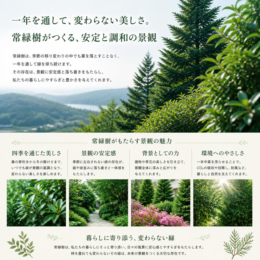 常緑樹の美しさ