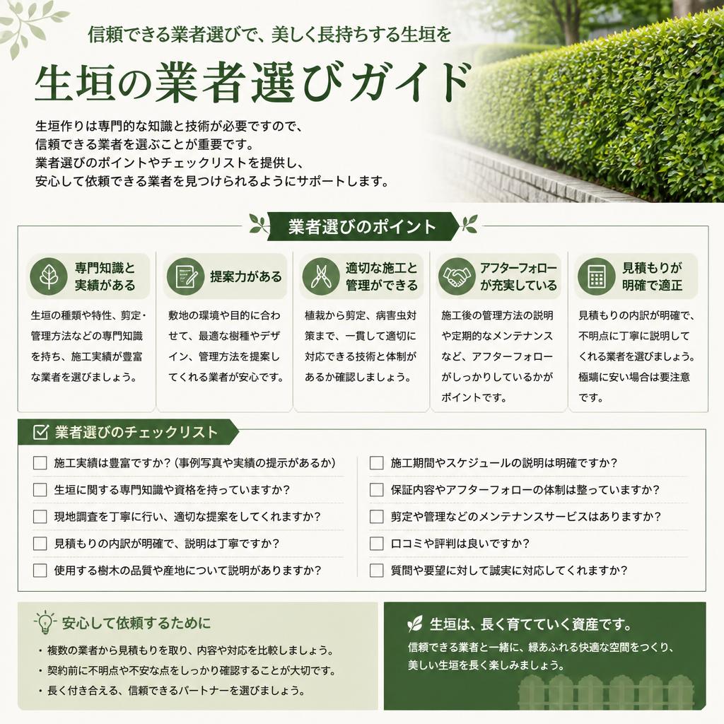 信頼できる業者の選び方