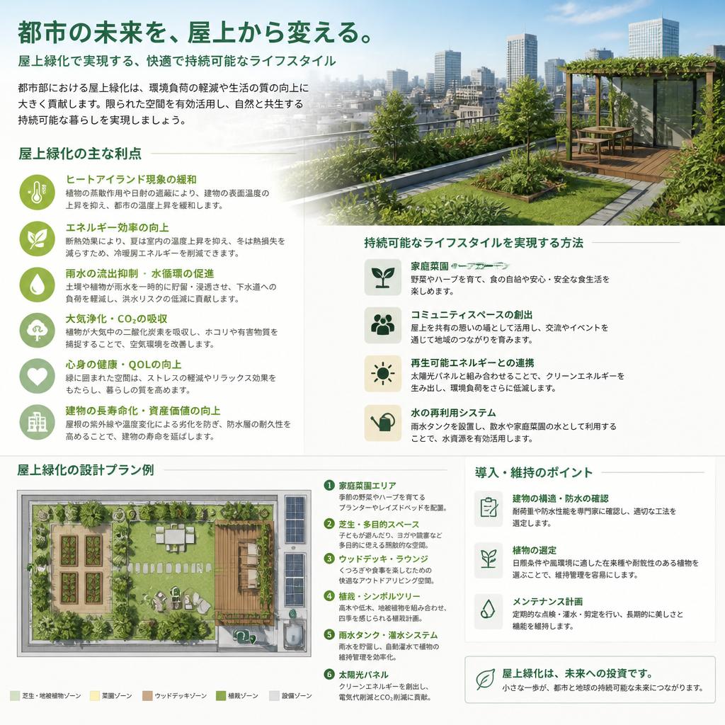 屋上緑化でスペースを活かす