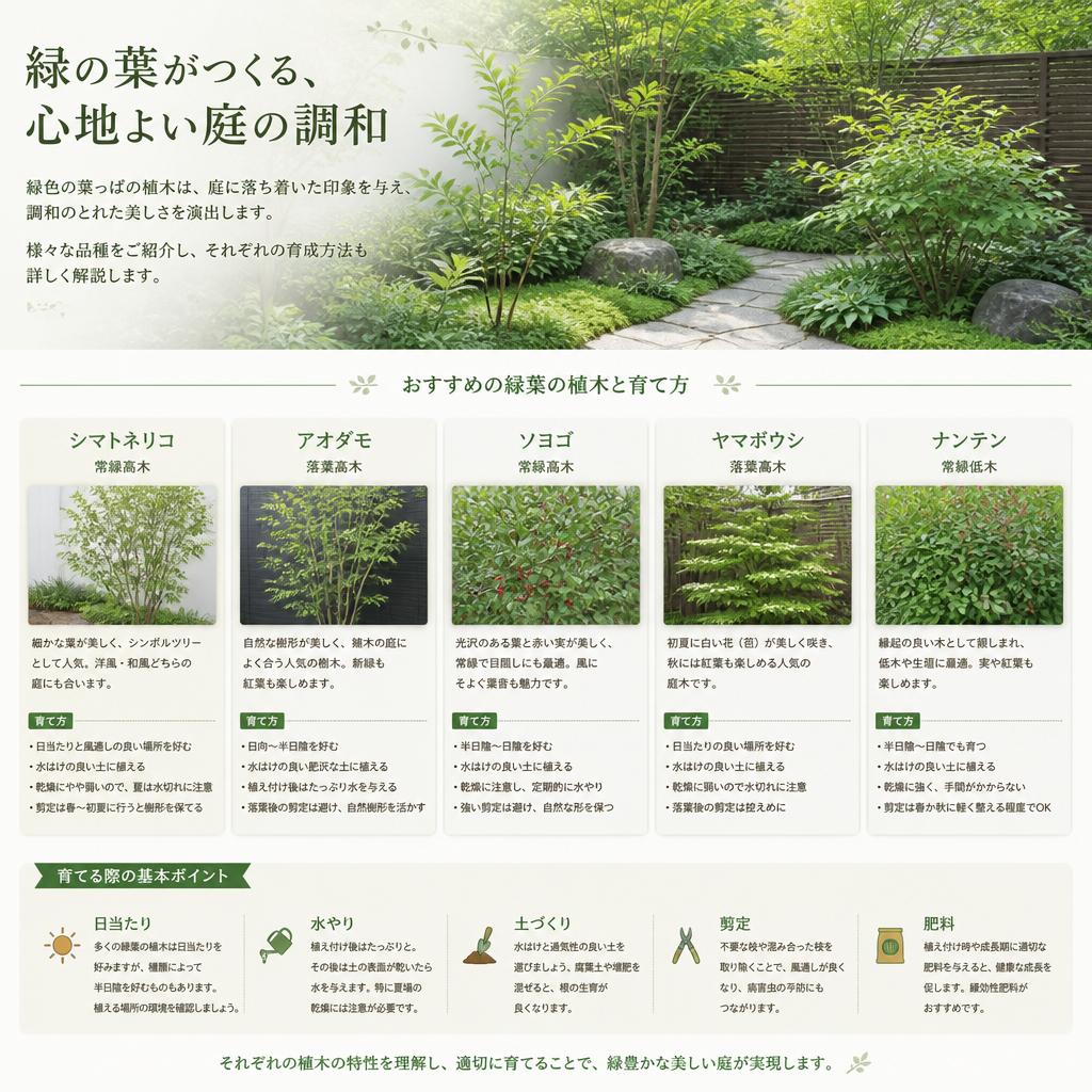 緑色の葉っぱの植木