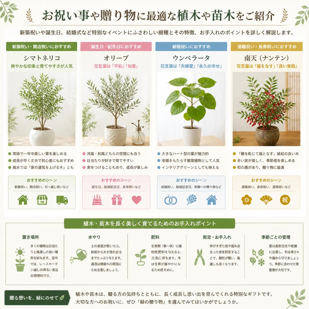 3. お祝いにぴったりの植木