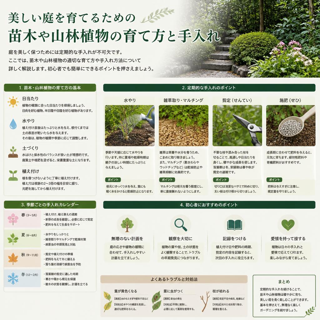 3. 庭の手入れと育て方