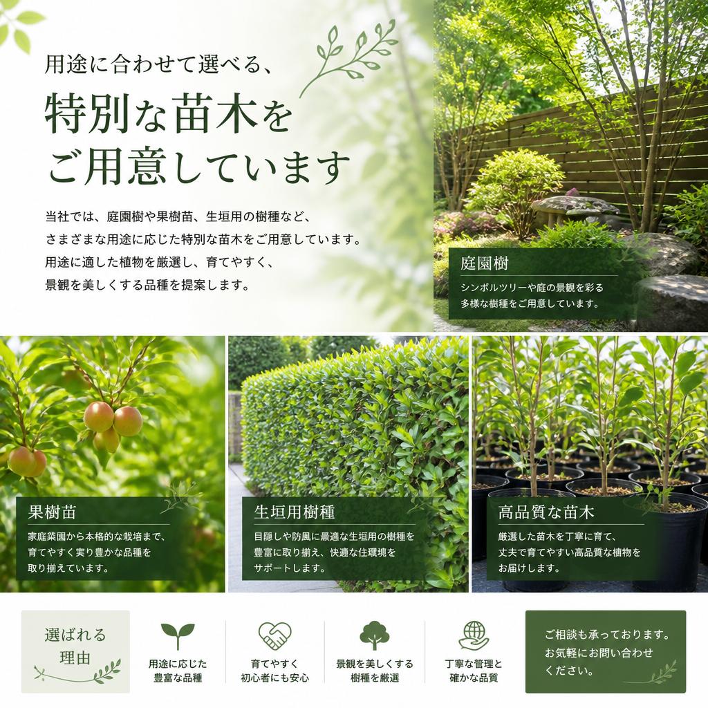 特別な苗木のご紹介