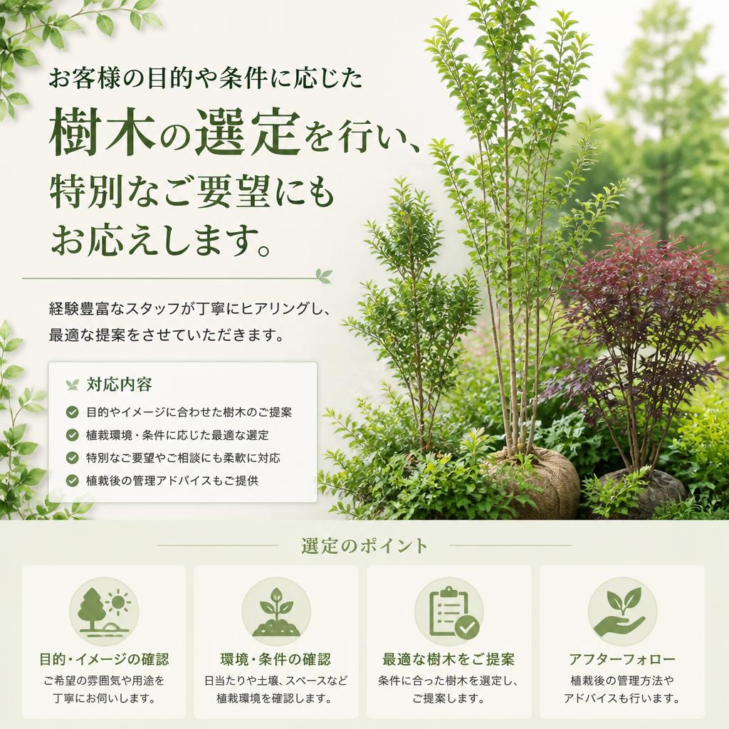 特別なご要望にもお応えします