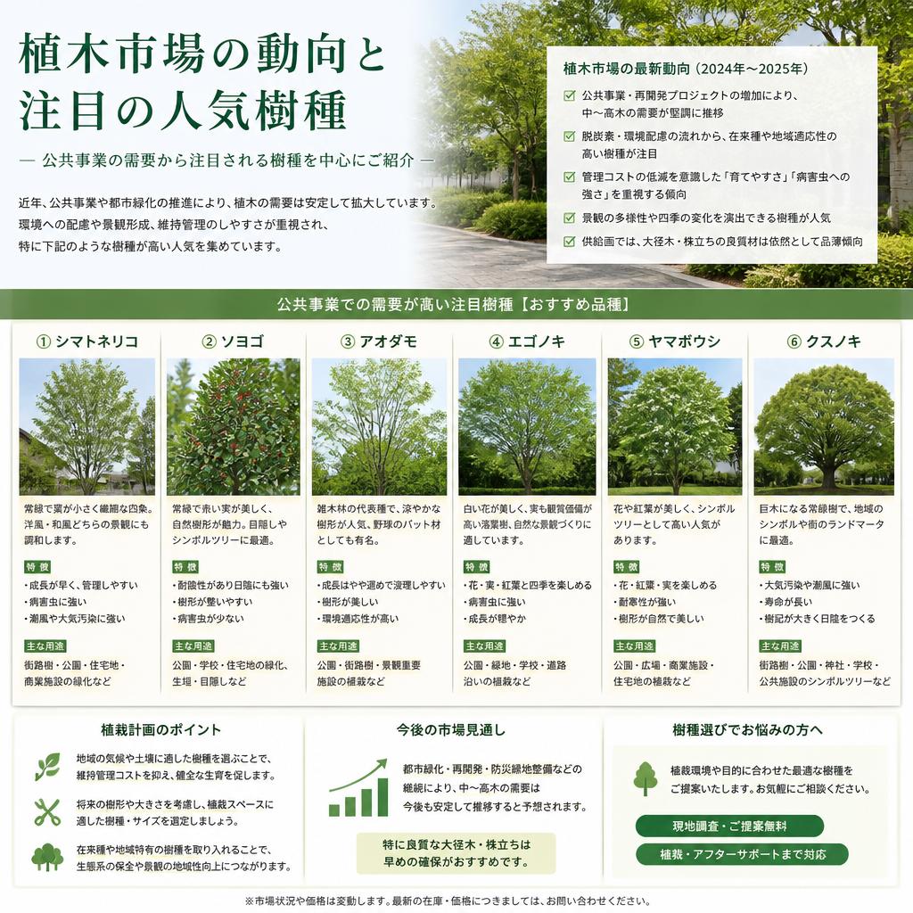 4. 植木市場の最新トレンドとお勧めの樹種