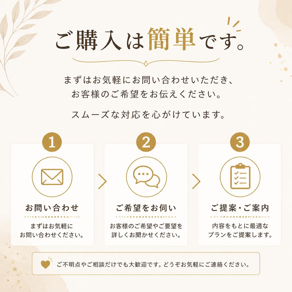 購入方法はとてもシンプル！