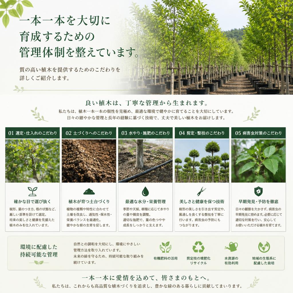 こだわりの育成管理